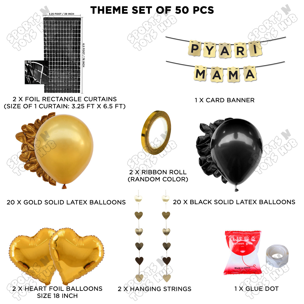 Pyari Mama Shinny Gold Card Banner Theme Collection