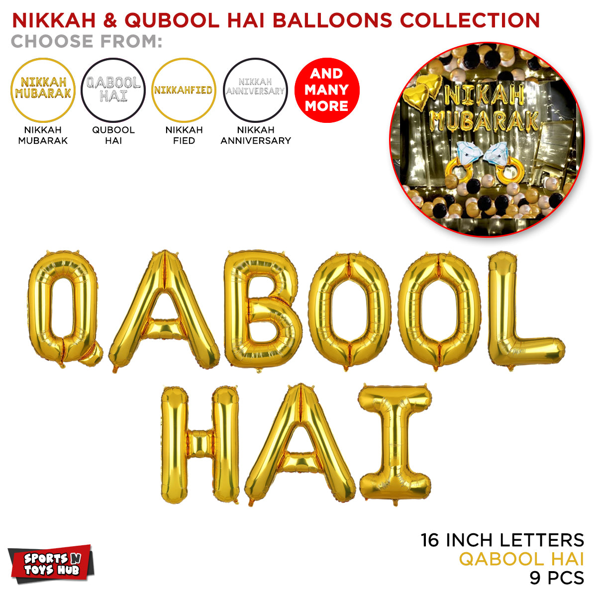 Qabool Hai Foil Letter Collection