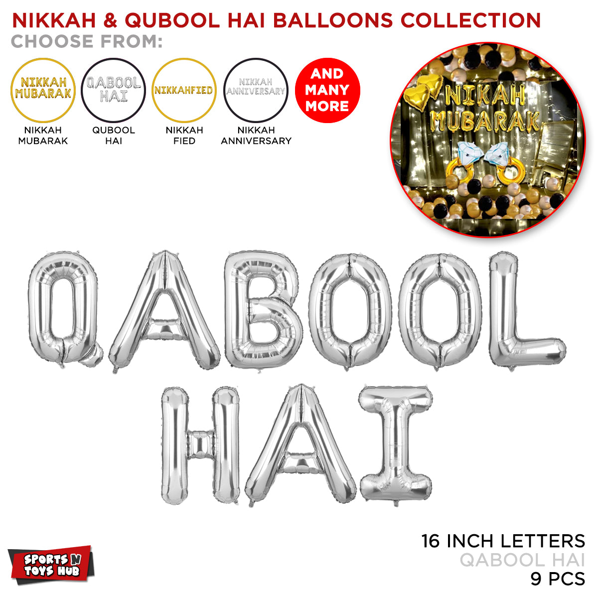 Qabool Hai Foil Letter Collection