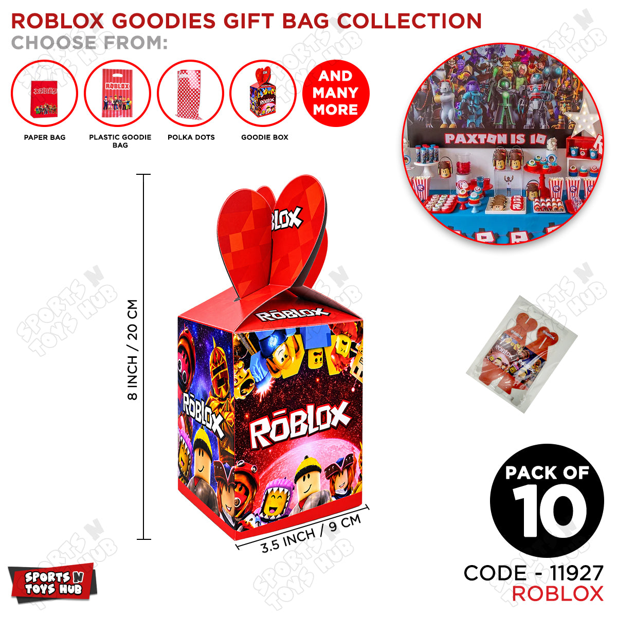Cartoon Characters Robolox Goodies Box - 10 Pcs