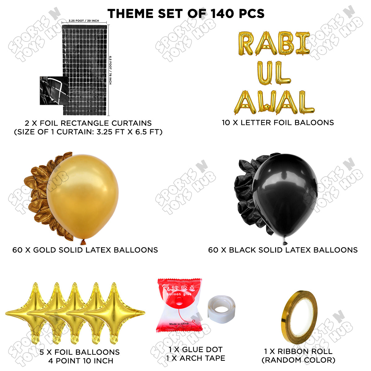 Rabi Ul Awal Foil Letter Arch Theme