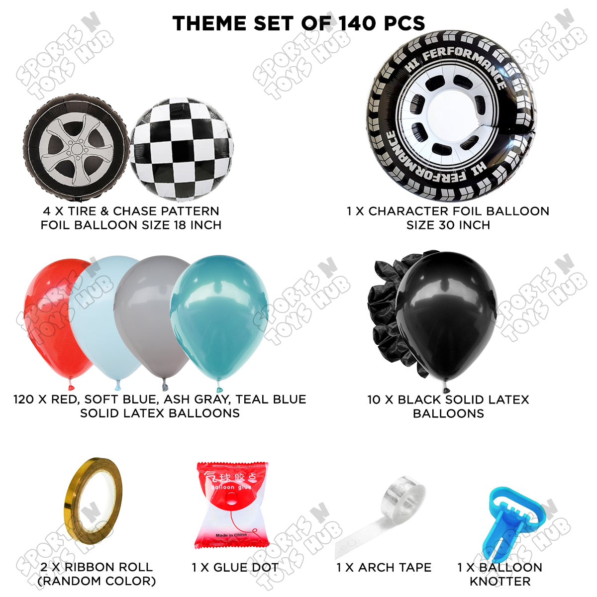 Racing Tire Garland Arch Theme