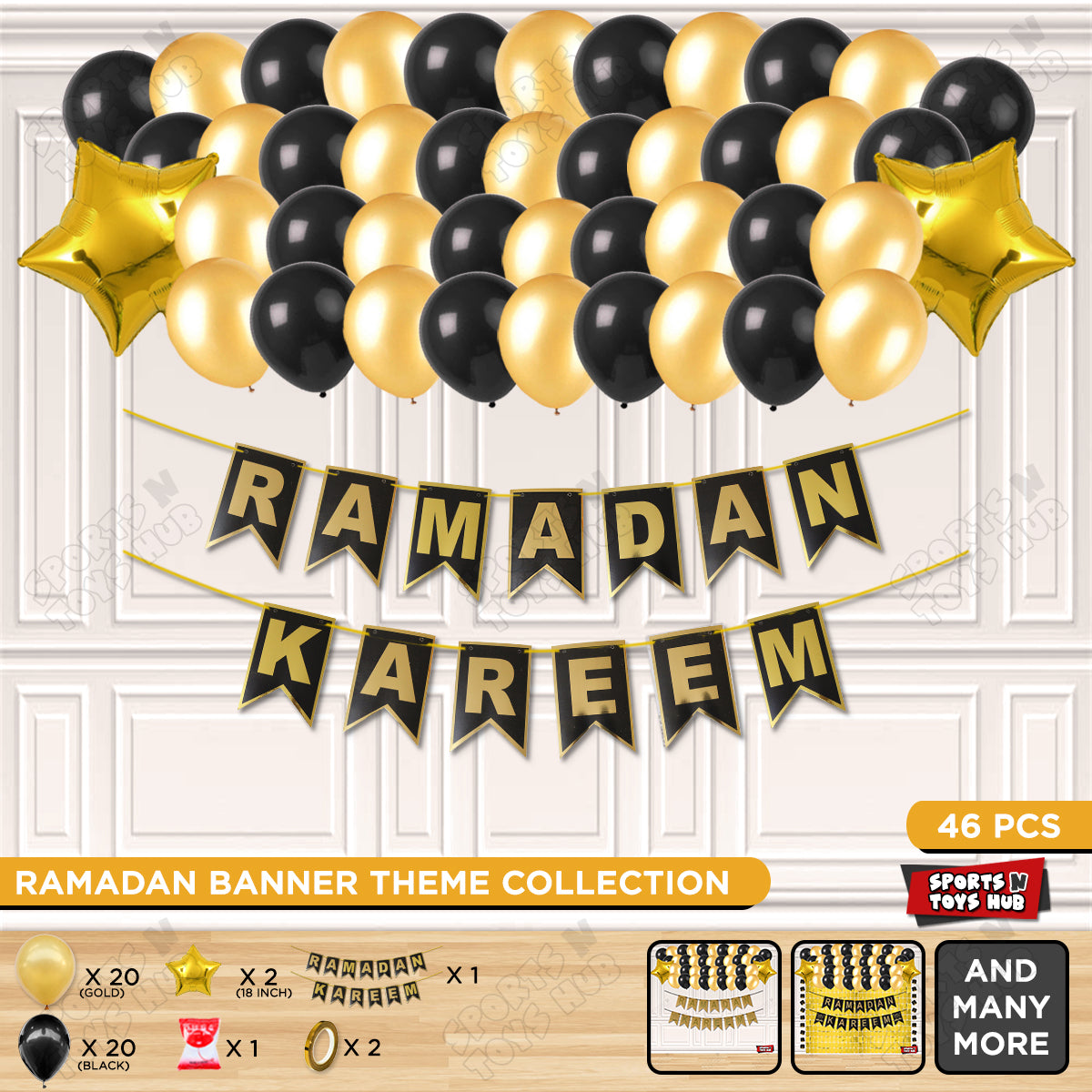 Ramadan Kareem Shinny Card Banner Theme Collection