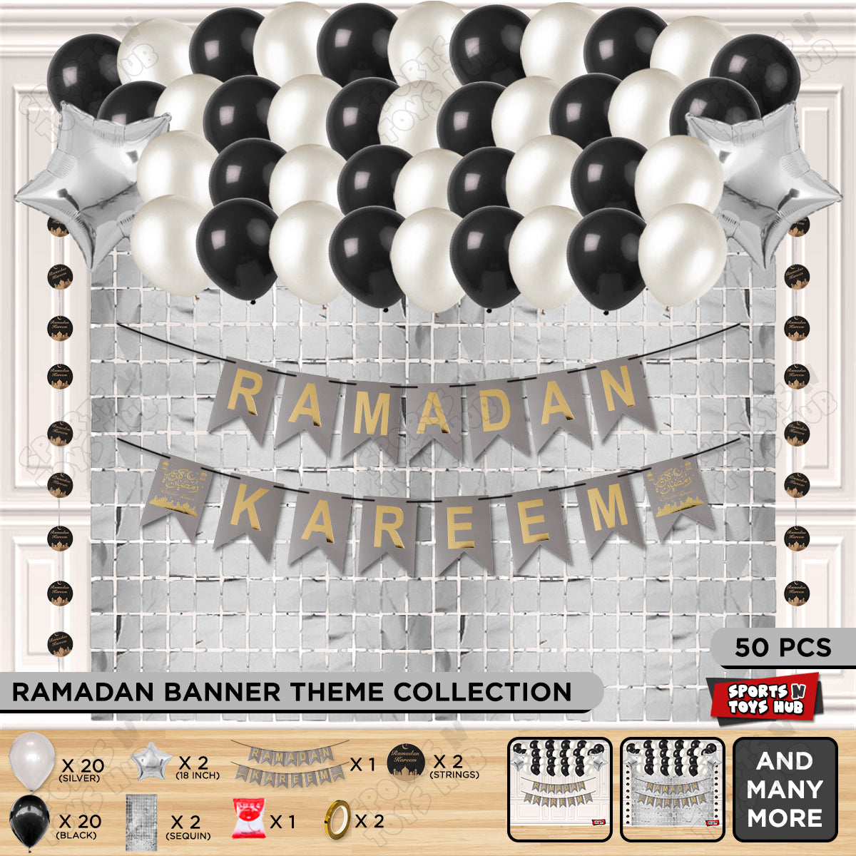 Ramadan Kareem Card Banner Theme Collection - Silver