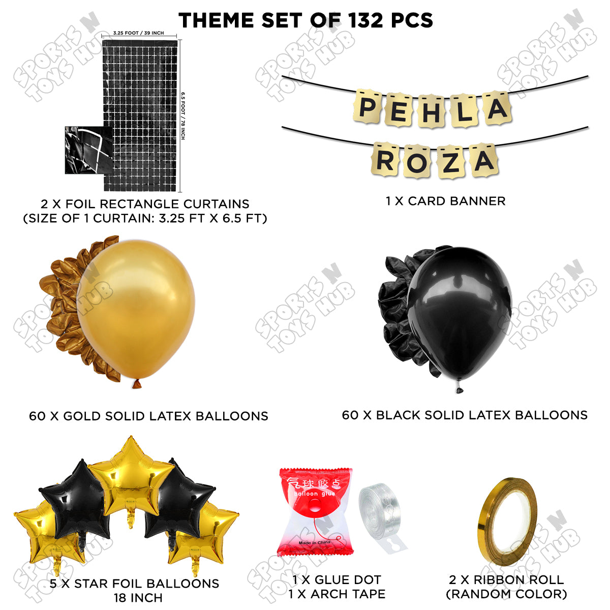 Pehla Roza Shinny Gold Card Banner Theme Collection