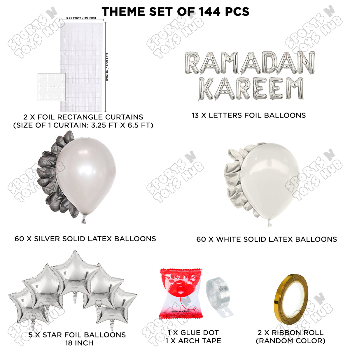 Ramadan Kareem Foil Balloon Arch Theme Collection