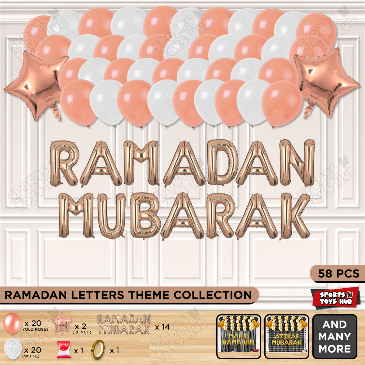 Ramadan Mubarak Foil Balloon Garland Theme Collection