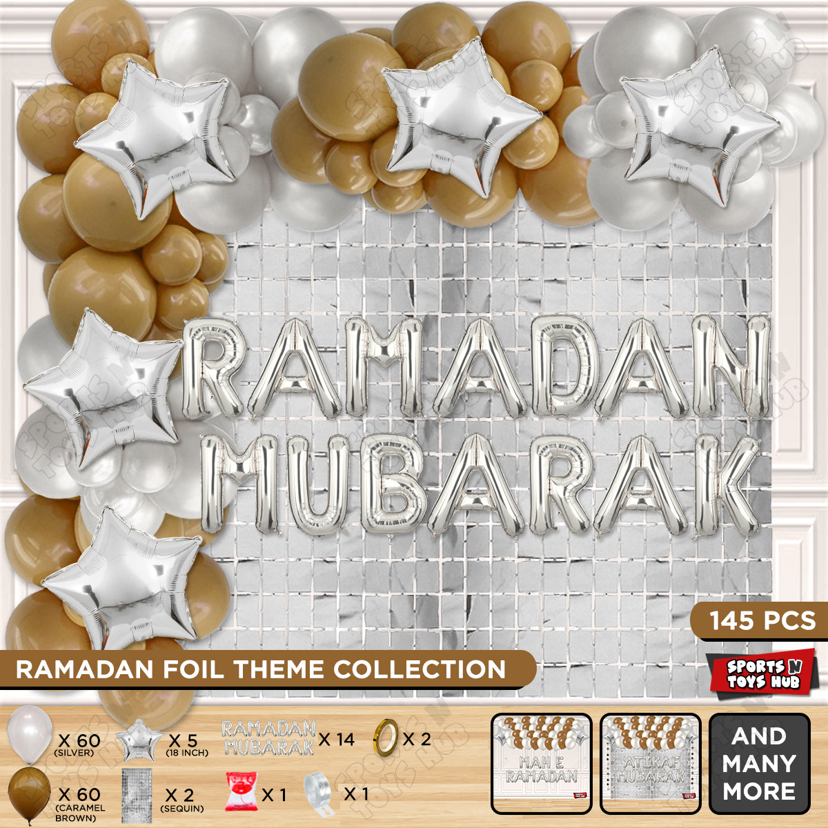 Ramadan Mubarak Foil Balloon Arch Theme Collection