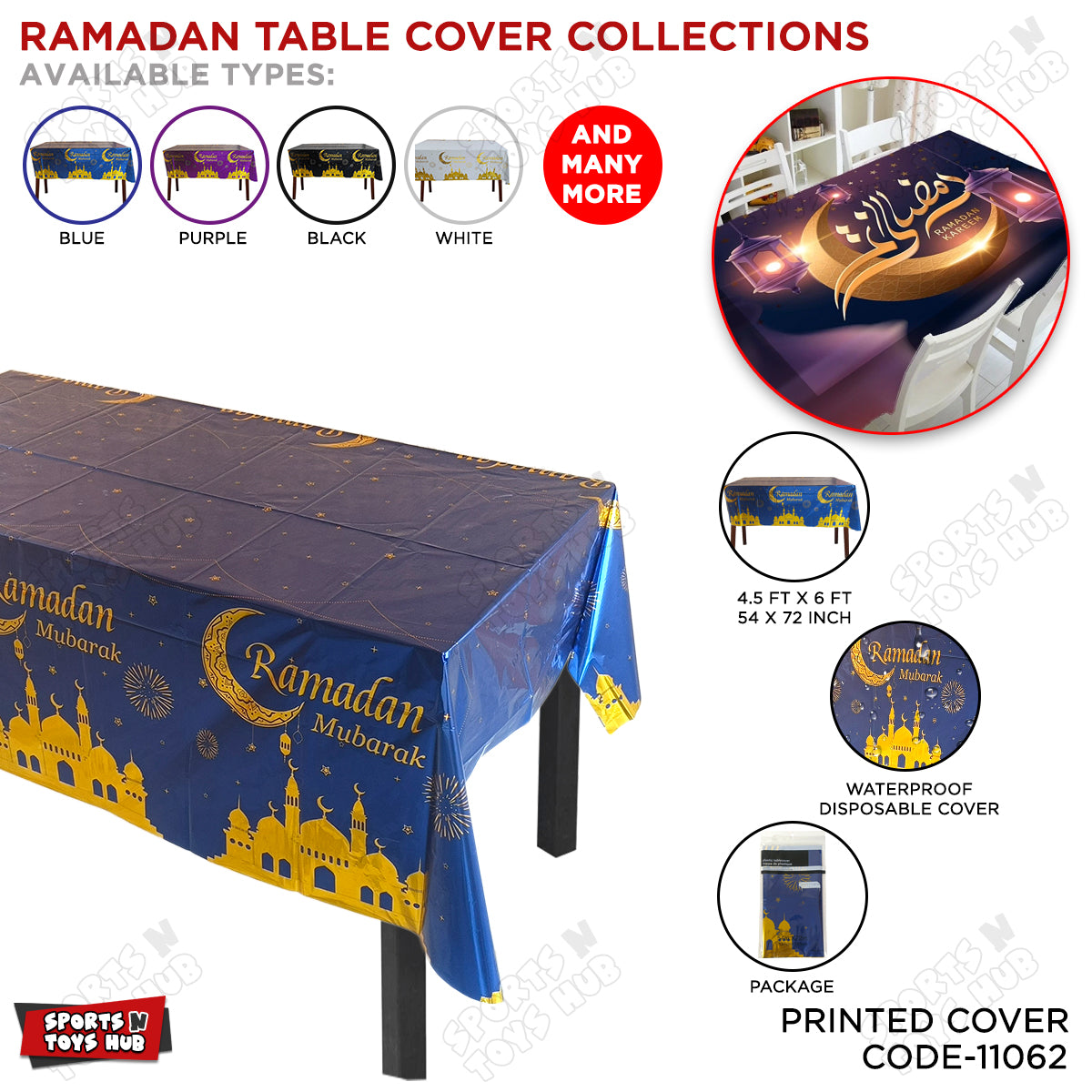 Ramadan Mubarak Printed Table Cover Collection