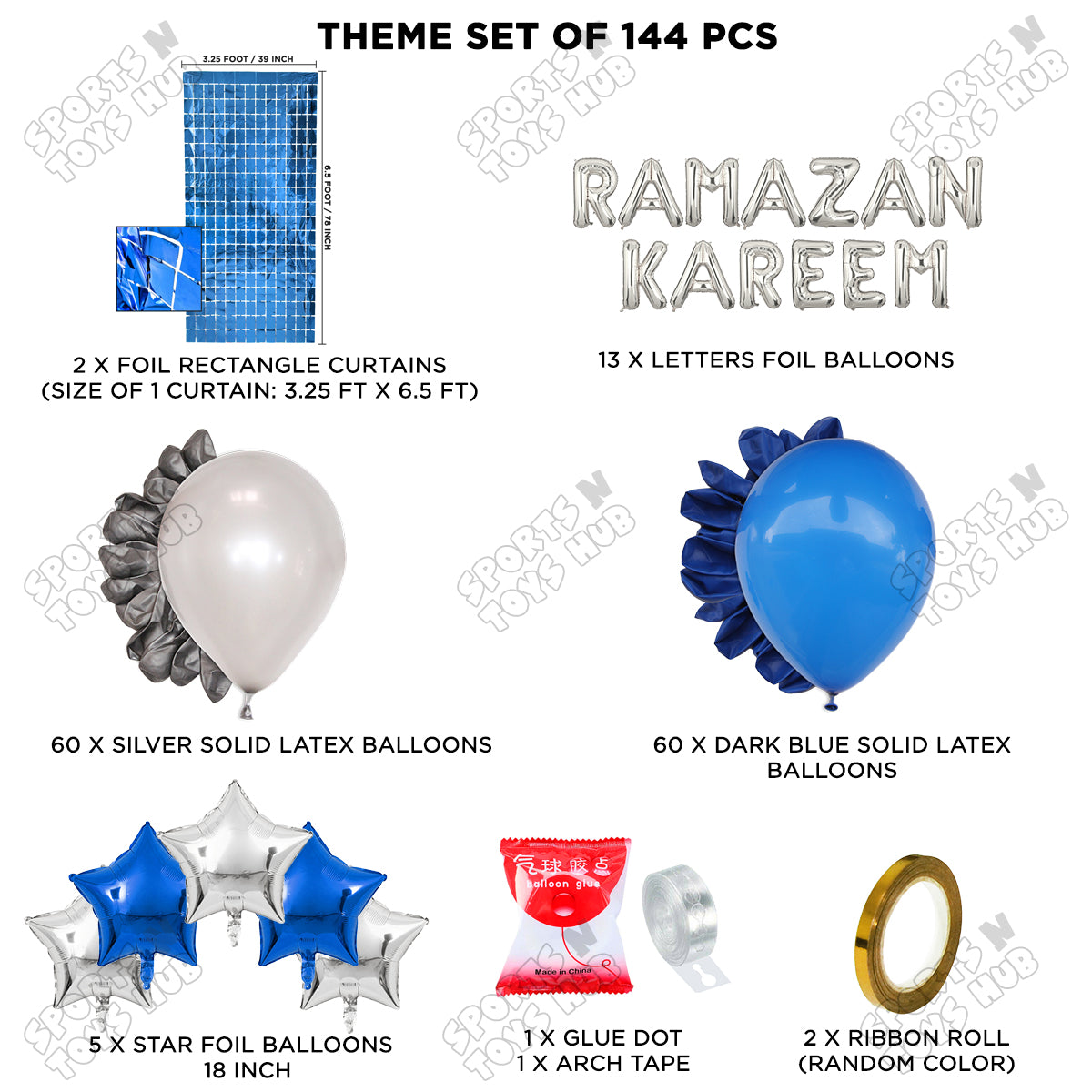 Ramazan Kareem Foil Balloon Arch Theme Collection