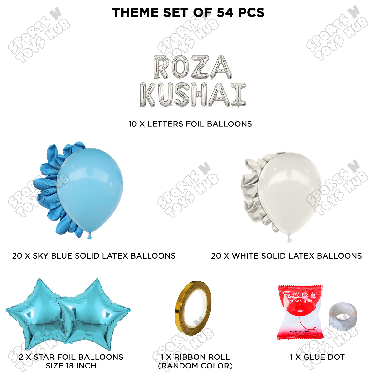 Roza Kushai Foil Balloon Garland Theme Collection