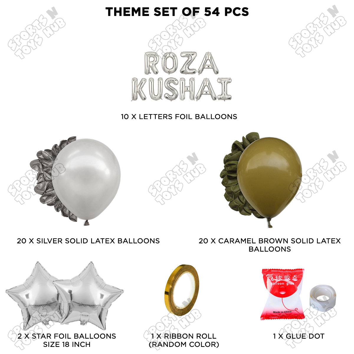 Roza Kushai Foil Balloon Garland Theme Collection
