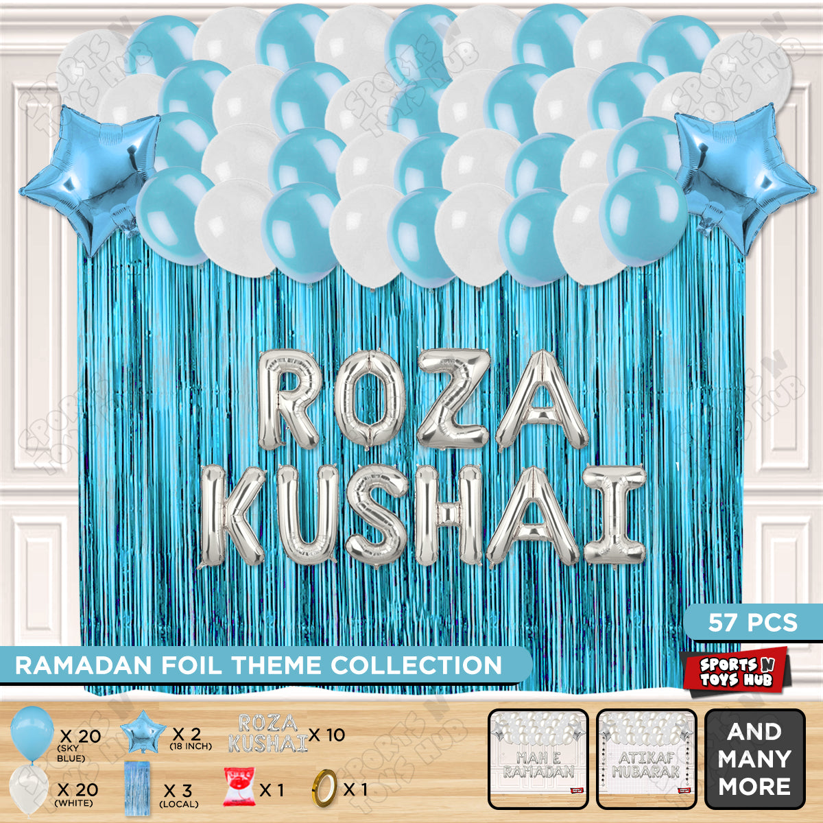 Roza Kushai Foil Balloon Curtain Theme Collection