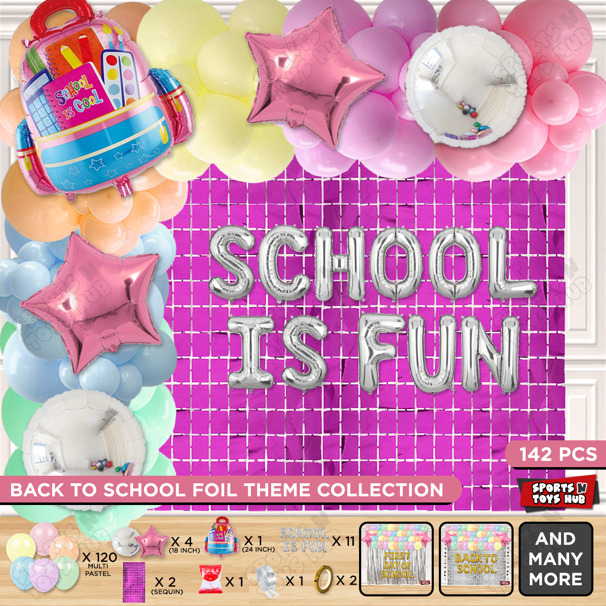 School Is Fun Foil Letters Theme Collection