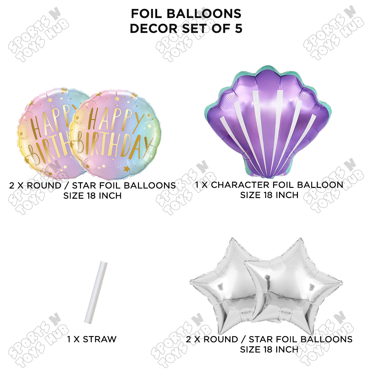 Se@Shell Foil Balloon Set