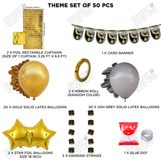 Ramadan Kareem Midnight Grey Card Banner Theme Collection