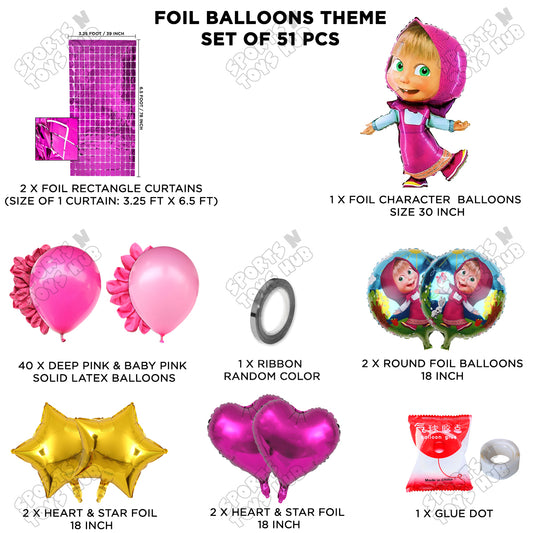 M@sha and The Bear Foil Balloon Theme Collection
