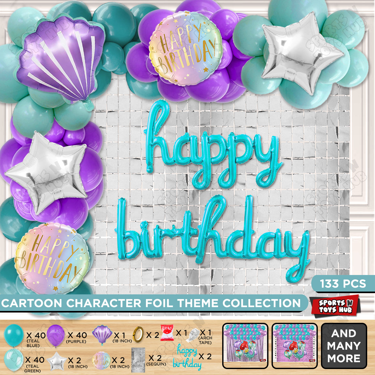 Sea Shell Cursive Foil Letter Arch Theme Collection