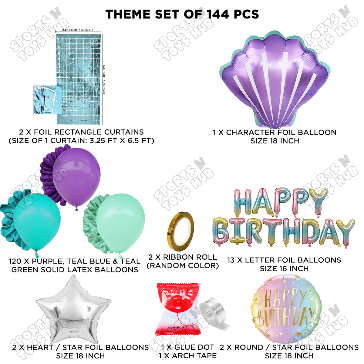 Sea Shell Foil Letter Arch Theme Collection