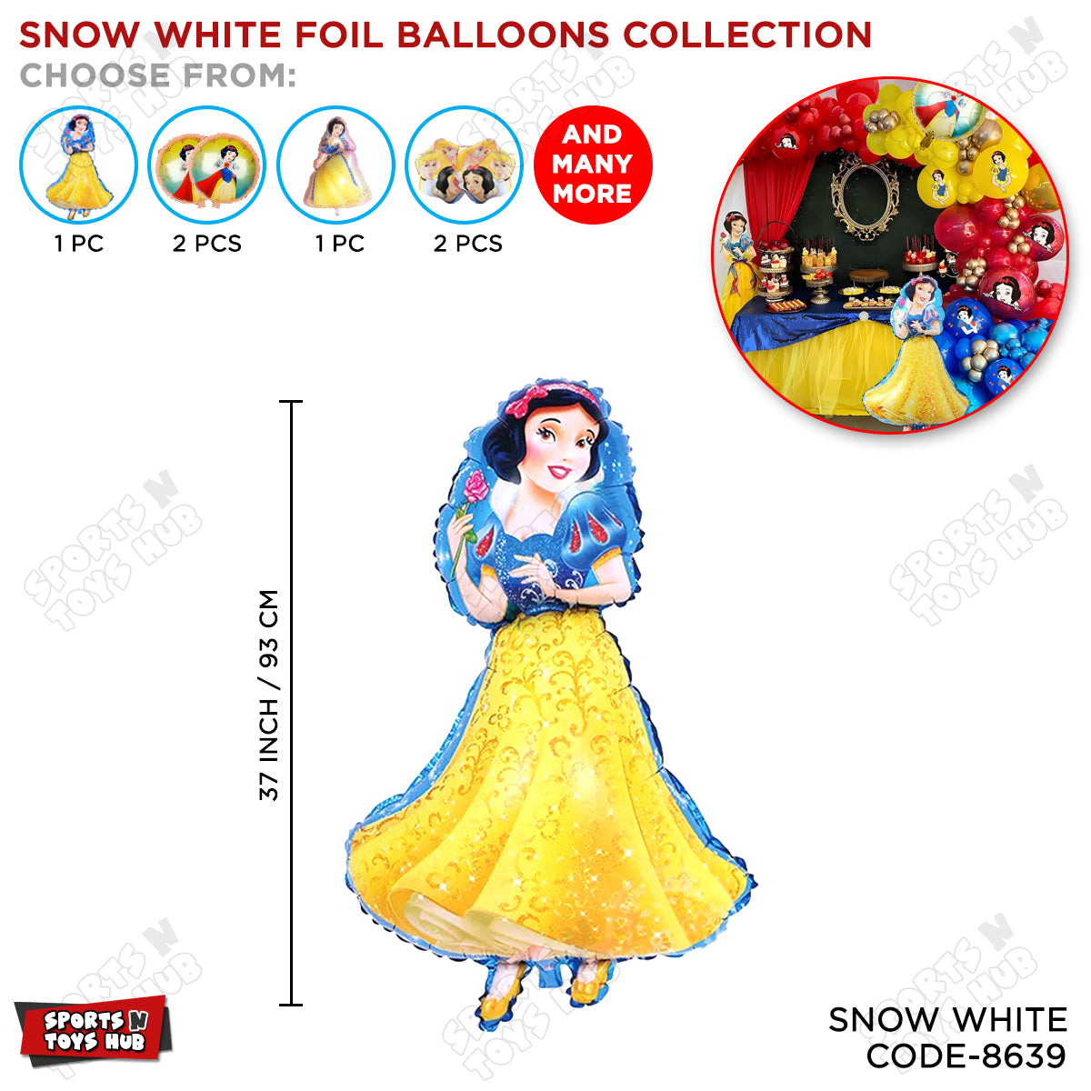 Sn0w White Foil Balloon