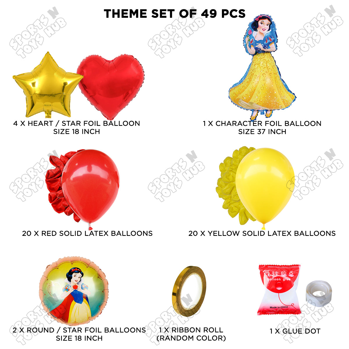 Sn0w White Foil Balloon Theme Collection