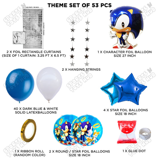 S_o_n_i_c Cartoon Character Foil Balloon Set Theme