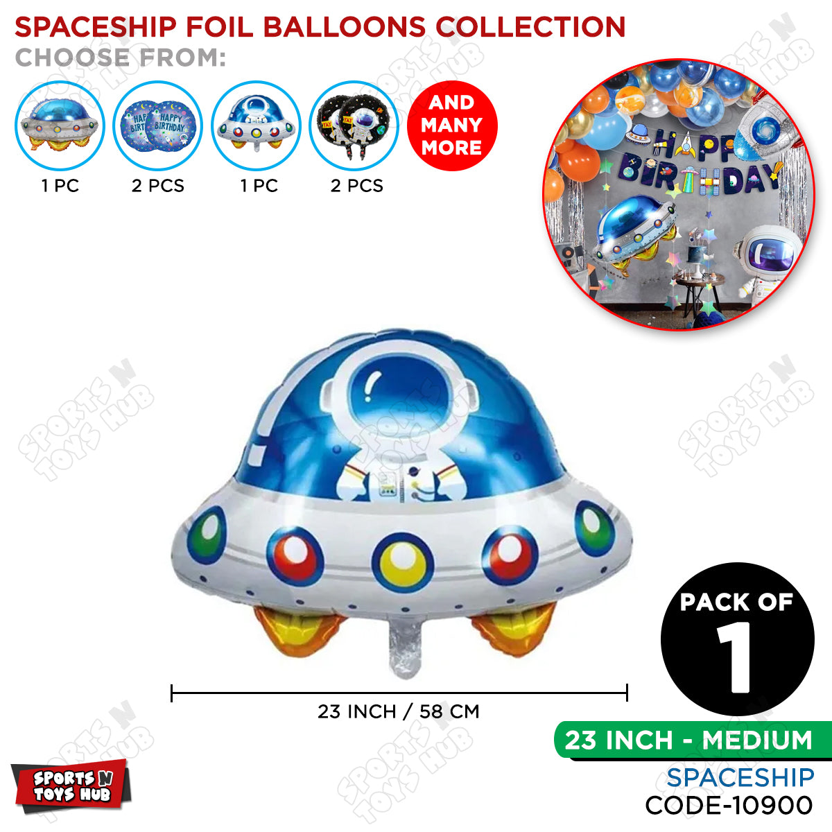 Spaceship Foil Balloon