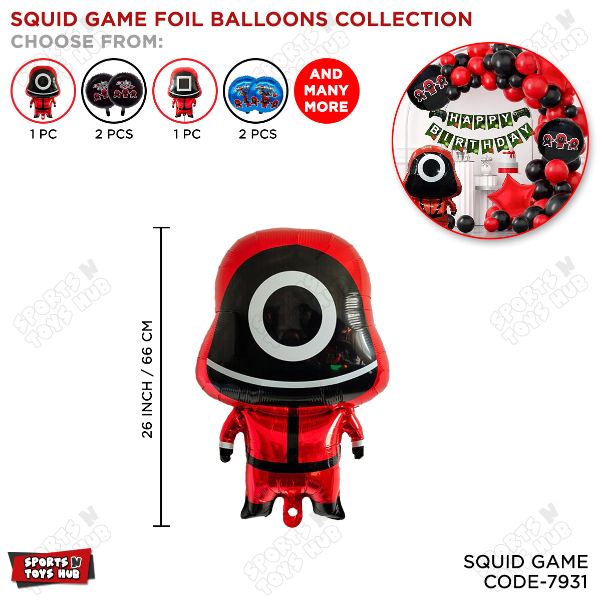 Squid Game Foil Balloon