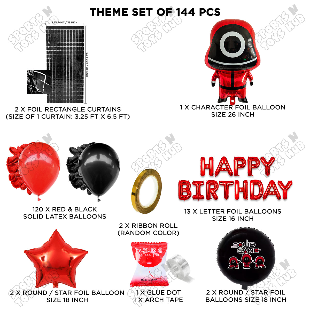 Squid Game Foil Letter Arch Theme Collection