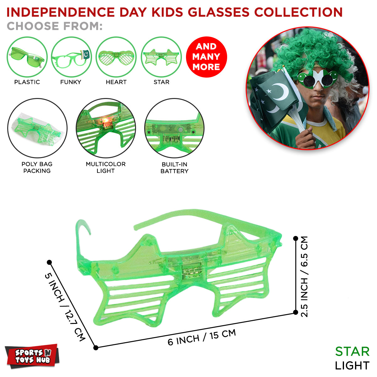 Independence Day LED Shape Glasses Collection