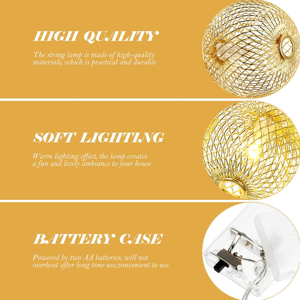 Steady Rice Ball Shape LED Fairy Light