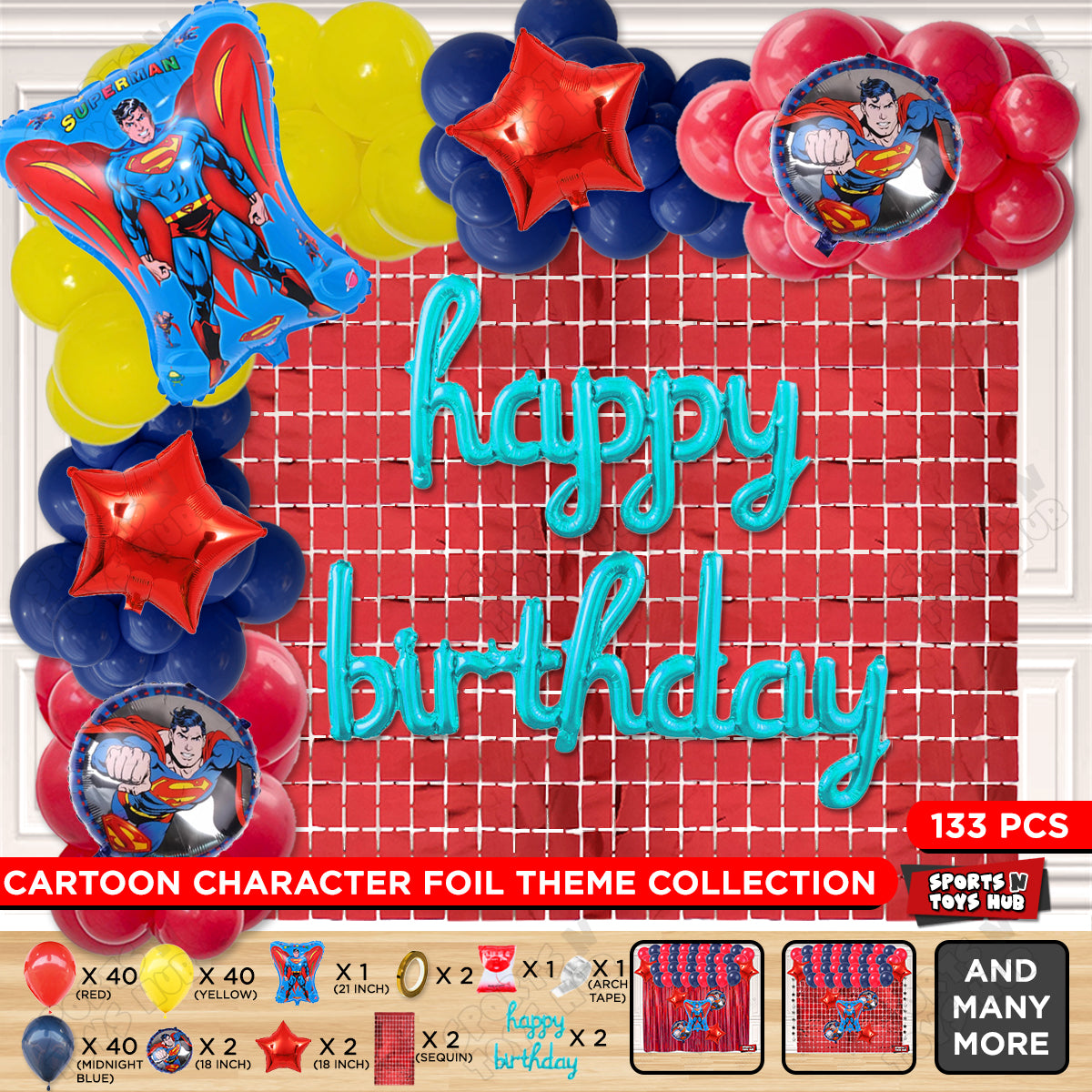 Super m@n Foil Letter Arch Theme Collection