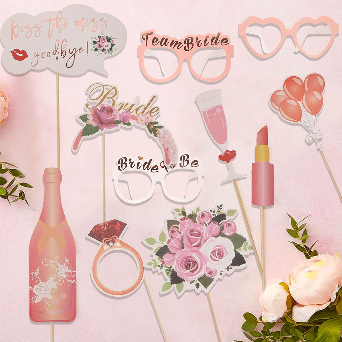 Team Bride Photo Props - 23 Pcs