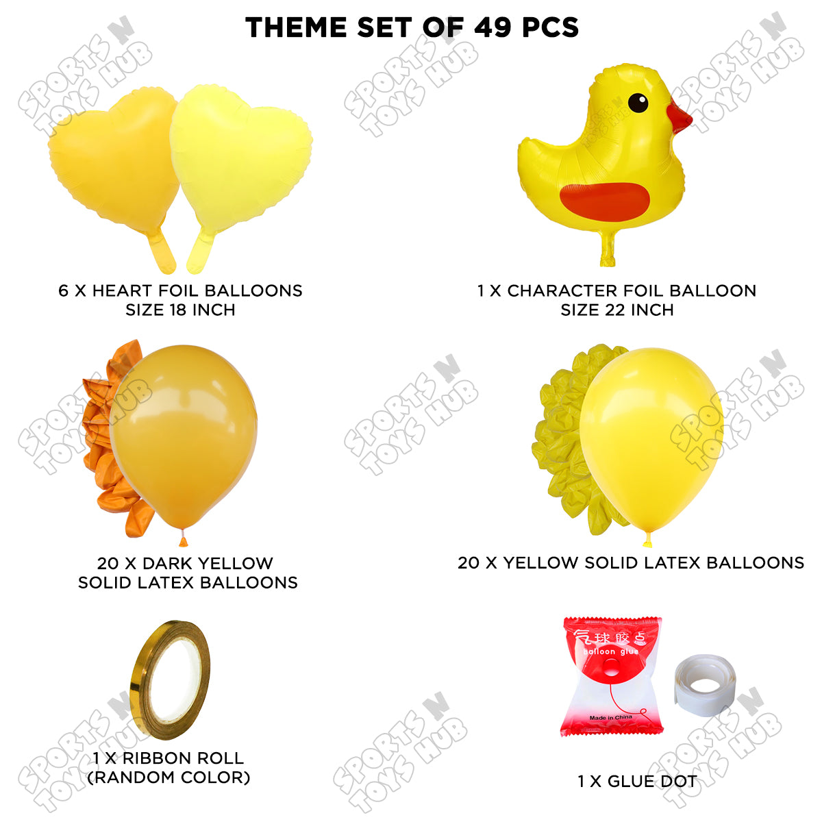 Chick Pastel Cartoon Foil Balloon Theme Decoration Set