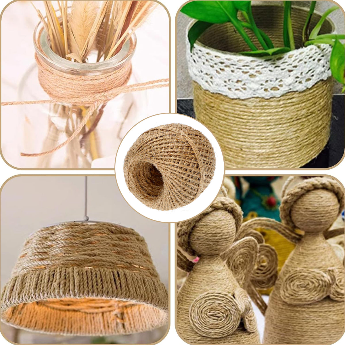 Natural Jute Rope Twine – Multi-Purpose Craft Cord for DIY Projects, Gift Wrapping & Home Decor
