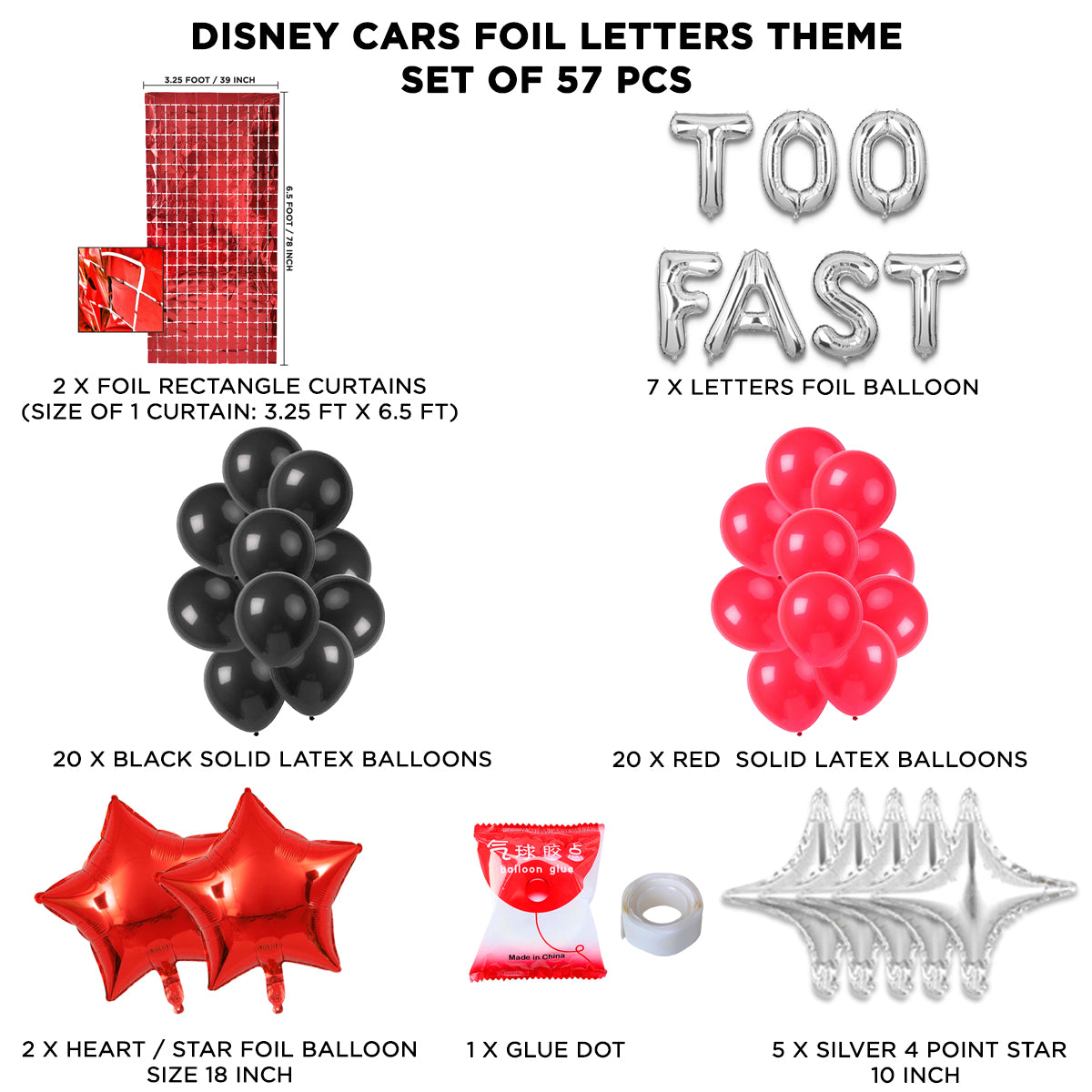 Too Fast Foil Letter Theme Collection