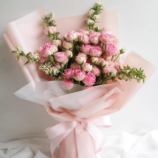 Translucent Signature Frosted Jelly Bouquet Wrapping Paper – Premium Floral Packaging Sheets for Fresh Flowers, Florist Bouquet Wrapping Paper