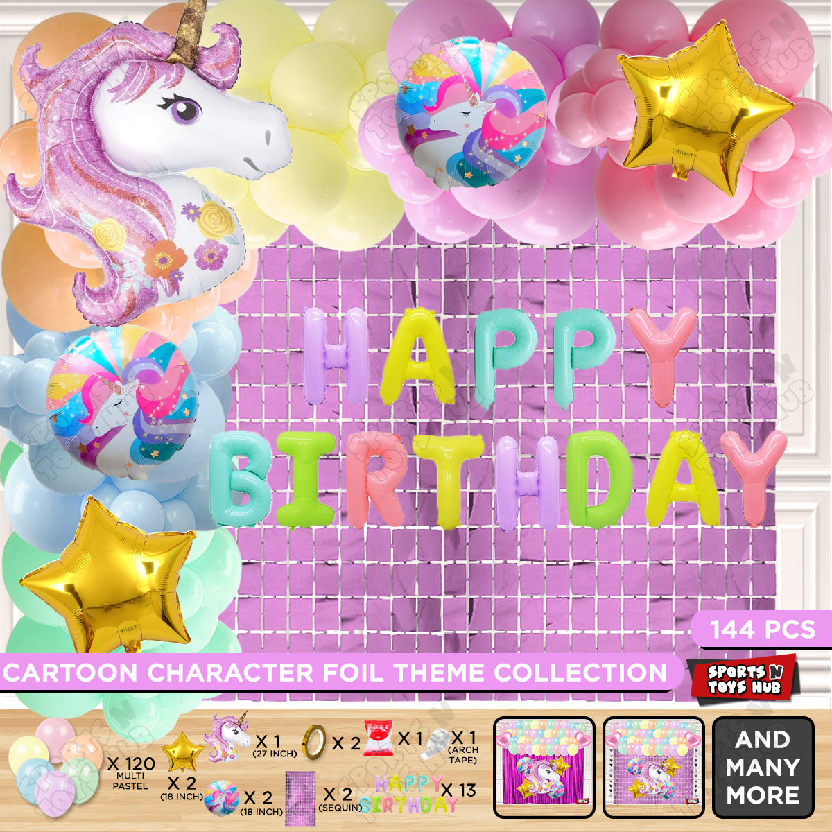 Unicorn Foil Letter Arch Theme Collection