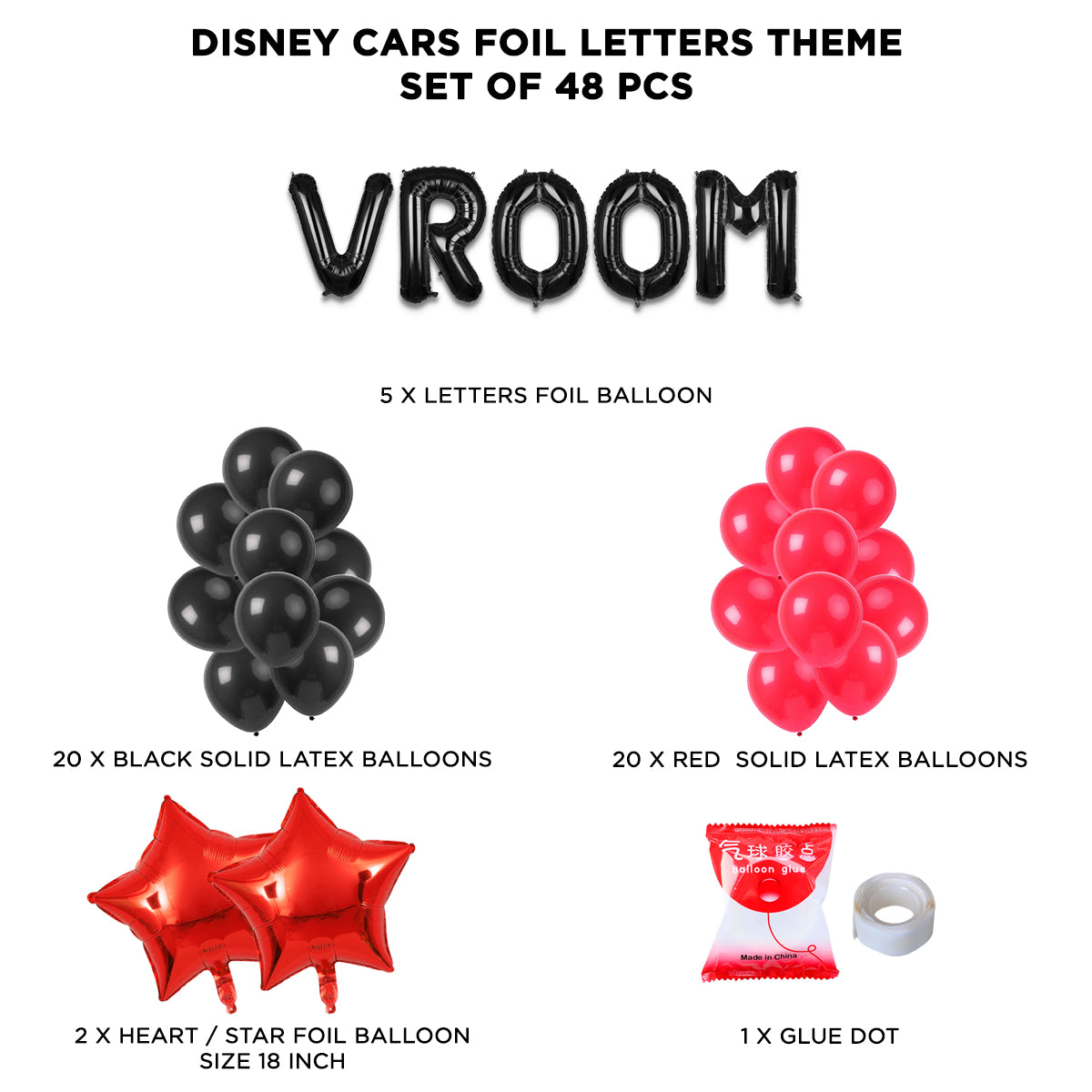 Vroom Foil Letter Theme Collection