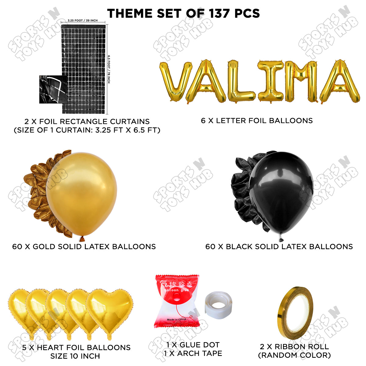 Valima Foil Letter Theme Collection - Gold
