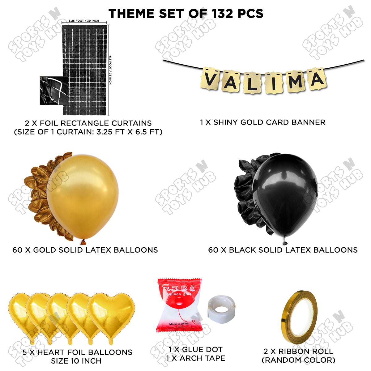 Valima Card Banner Theme Collection - Gold