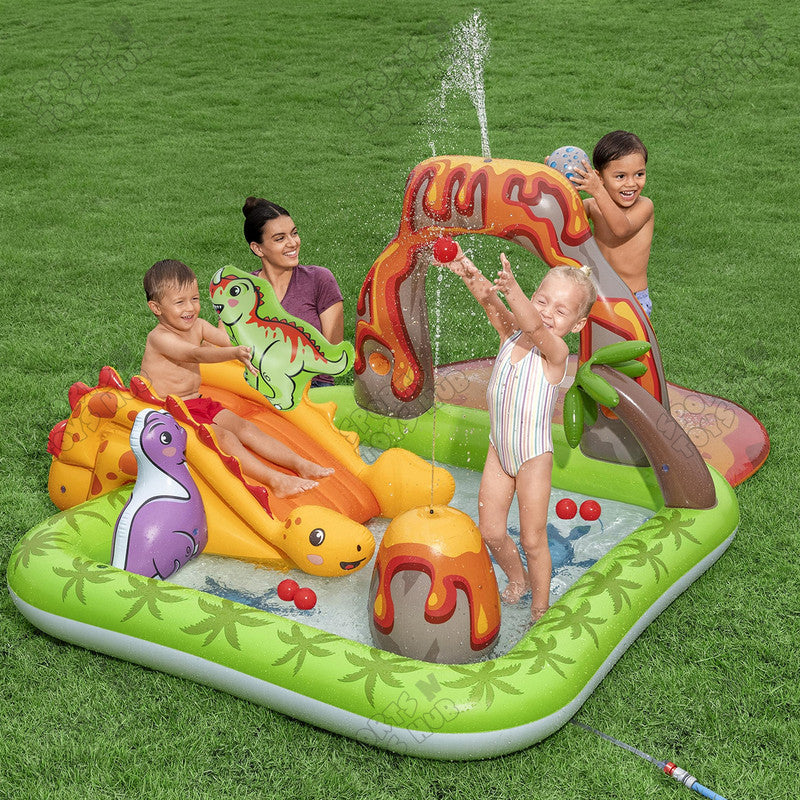 Bestway Volcano Springs Kids Inflatable Water Play Center and Pool 8 FT x 6 FT x 40 IN - 53172