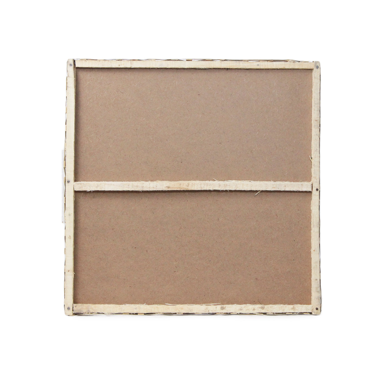 Set Of 5 - White Waeve Pattern Square Shape Wood Gift Basket