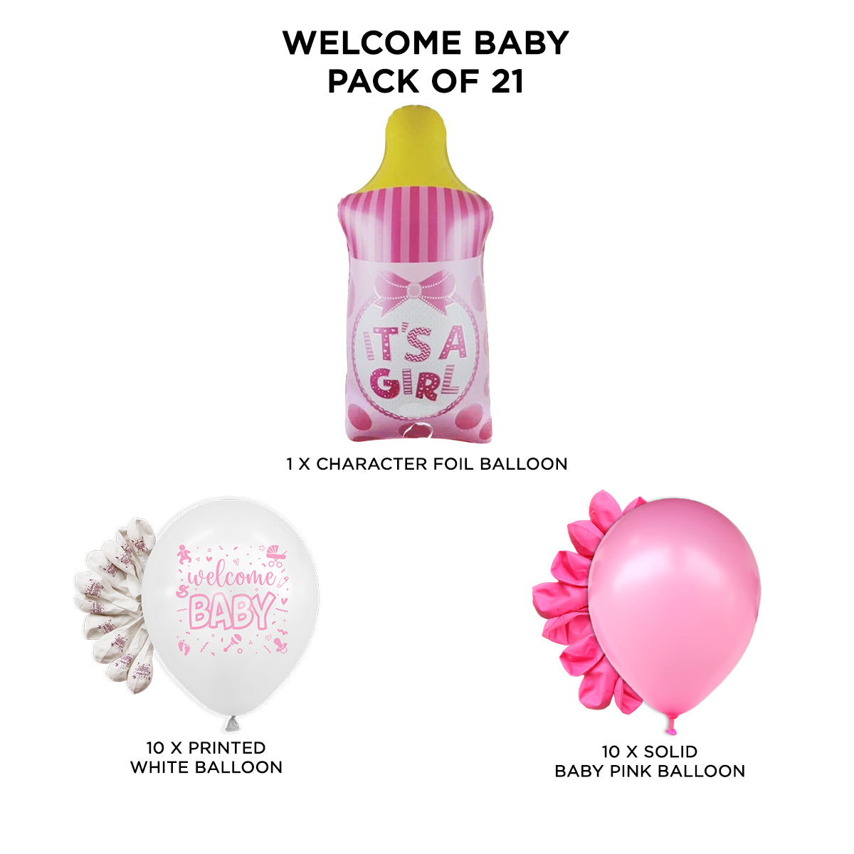 Welcome Baby Feeder Printed Balloons Bouquet Collection