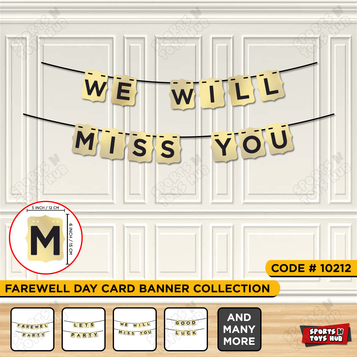 Farewell Gold Shiny Card Banner Collection