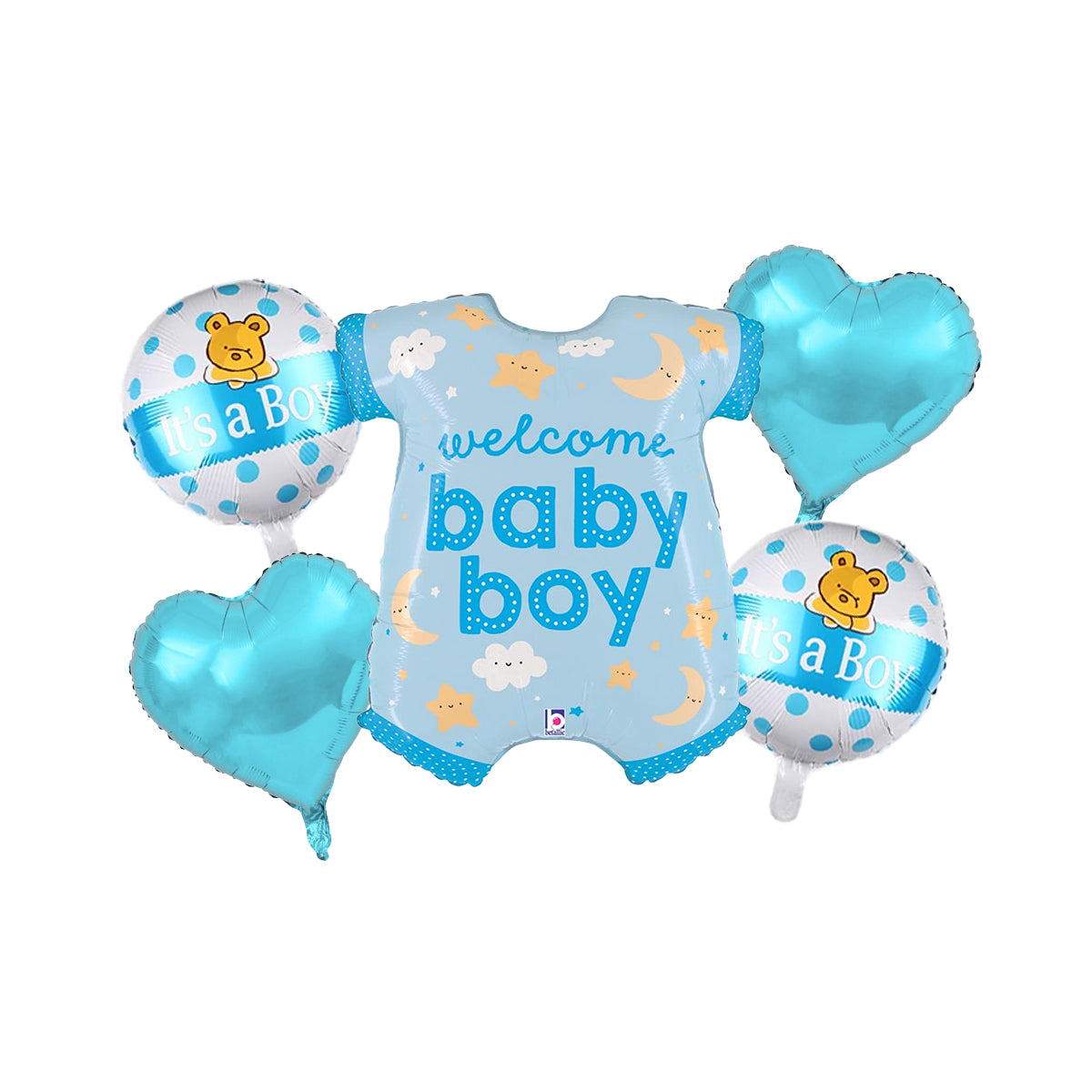 Baby Boy Romper Foil Balloon Set
