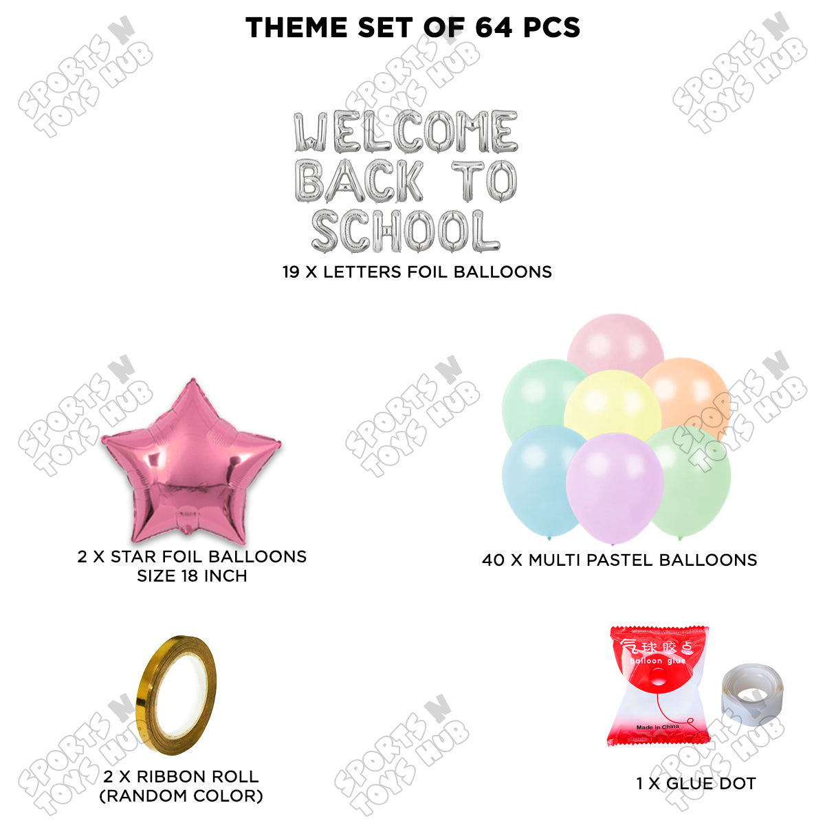 Welcome Back To School Foil Letters Theme Collection