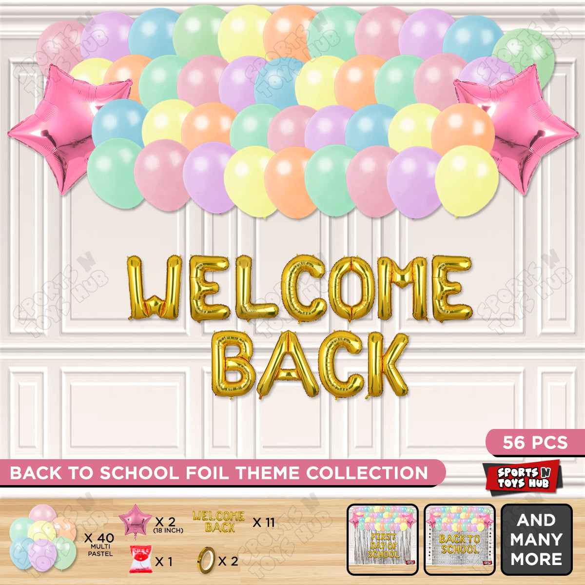 Welcome Back Foil Letters Theme Collection