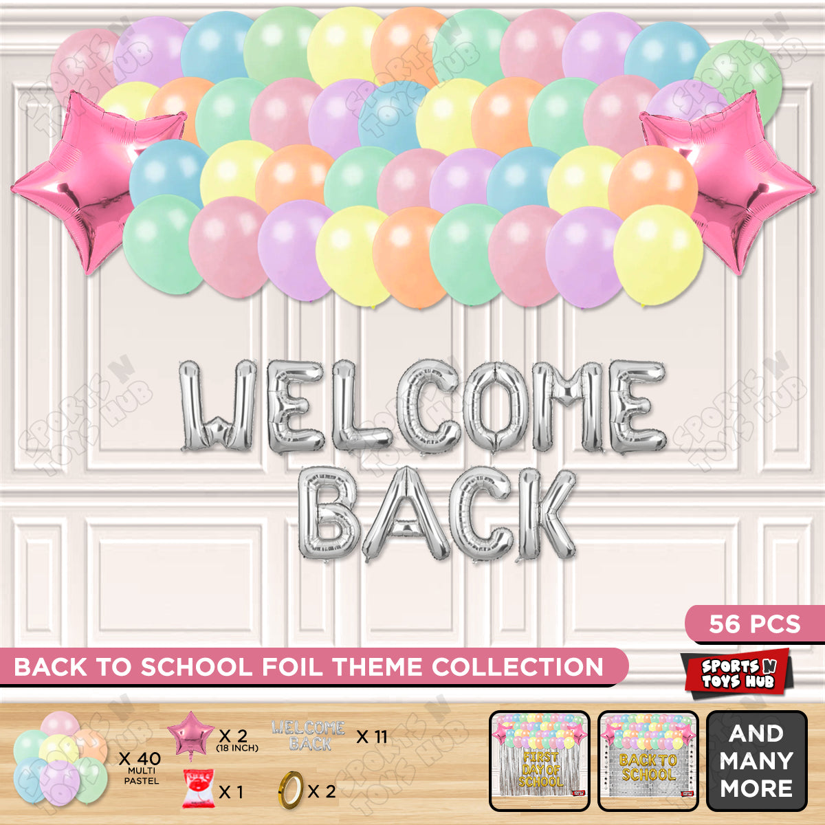 Welcome Back Foil Letters Theme Collection