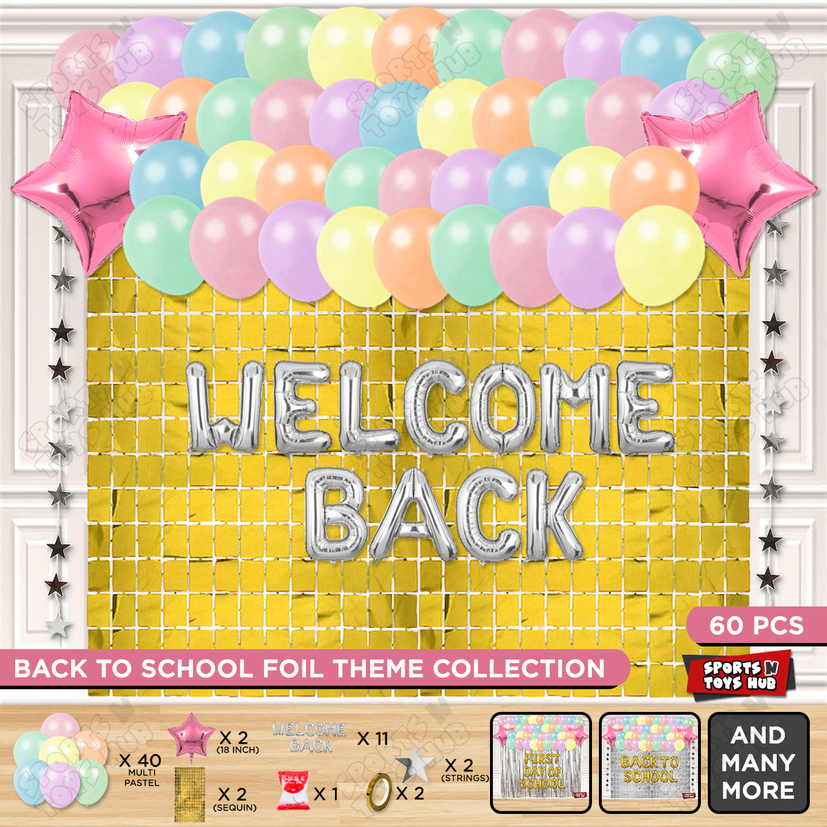 Welcome Back Foil Letters Theme Collection
